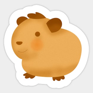 Cheerful Guinea Pig Adventure Sticker